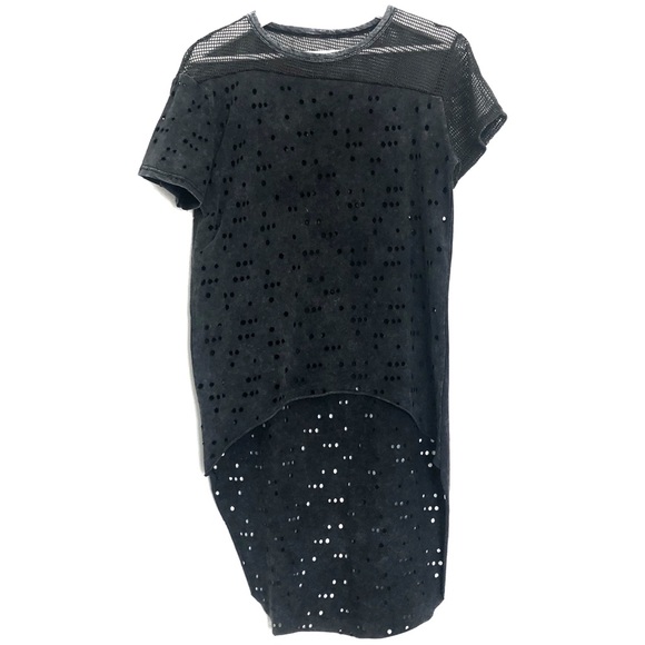 Tops - Women's S Grey Round Neck Short Sleeve Blouse
